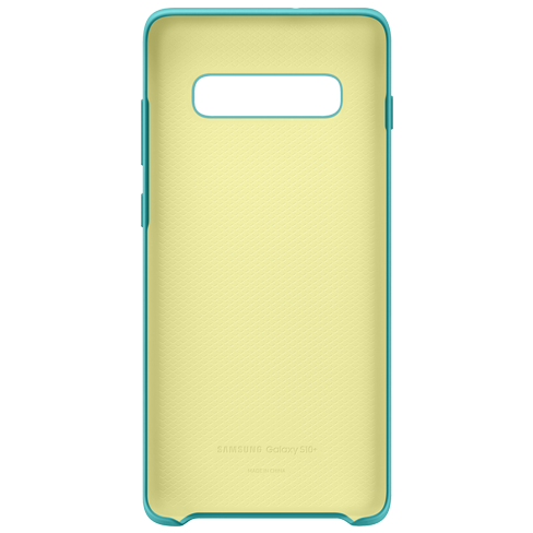 Samsung Samsung Galaxy S10+ чехол (Samsung Silicone Cover) | Turquoise/Yellow/Blue Бирюзово-синий 2 img.